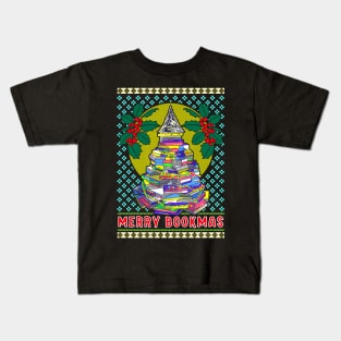 Ugly Christmas Bookish Tree Kids T-Shirt